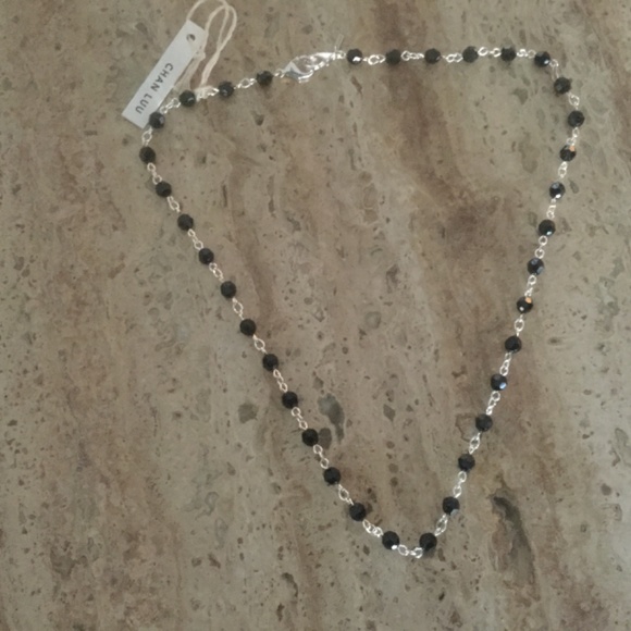 BRAND NEW Chan Luu 20” Black Onyx & Silver Design Necklace - Picture 7 of 14